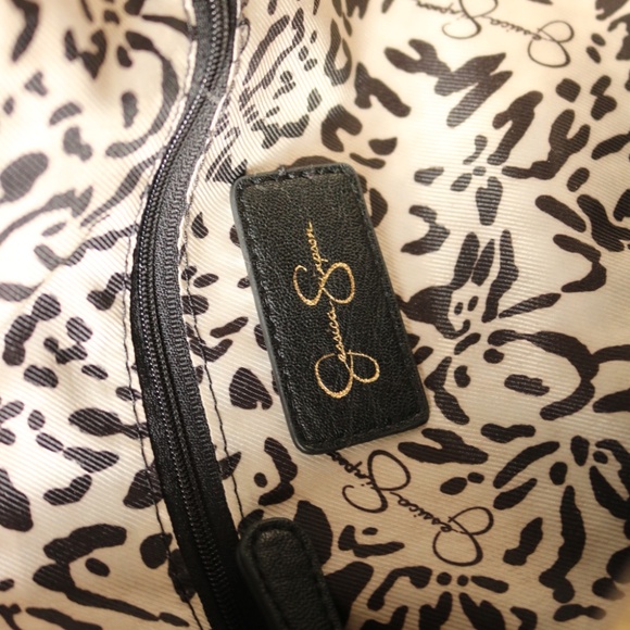 Jessica Simpson Black Faux Leather "Sierra Hobo" Handbag Shoulder Bag Purse - Picture 10 of 12